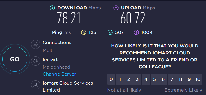 hideipvpn-speed-test-on-uk-server